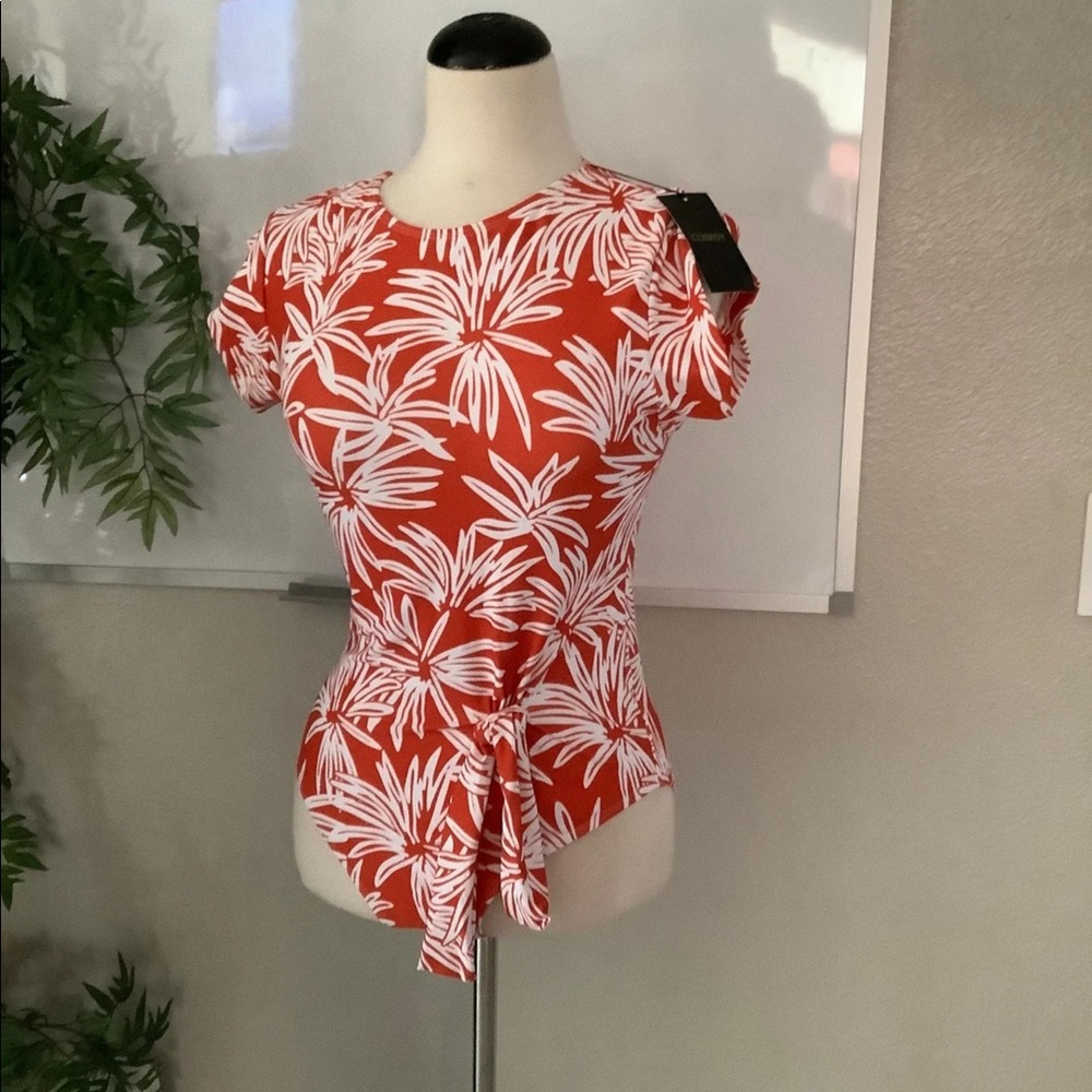 New Women’s Swimsuit Orange Floral Mdium